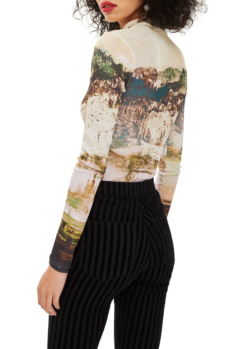 Landscape Print Tee, Alternate, color, CREAM MULTI