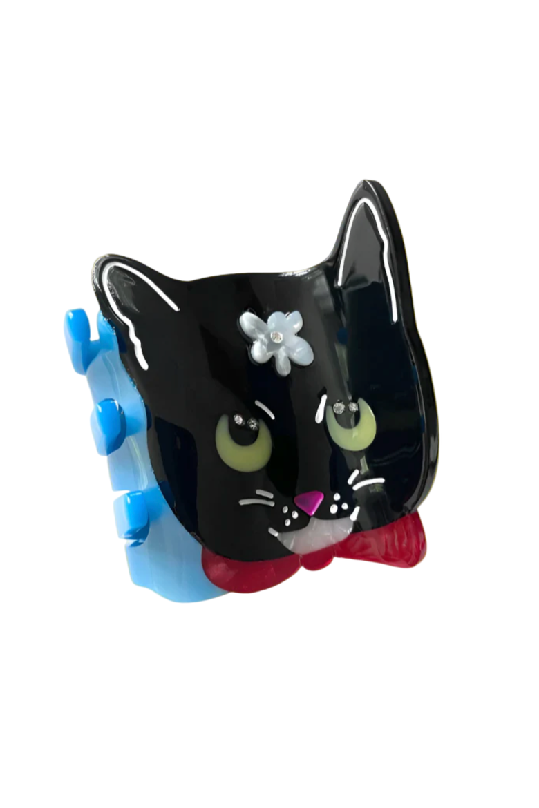 Naoko Cat Hair Claw, Main, color, Black