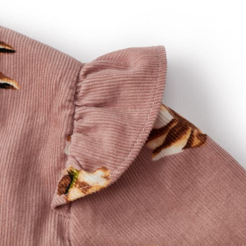 Milkbarn Organic Corduroy Long Sleeve Top In Brown