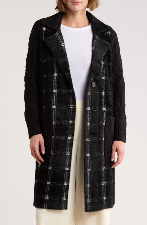 Plaid Longline Cardigan