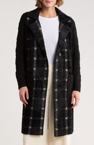 Love Token Plaid Longline Cardigan