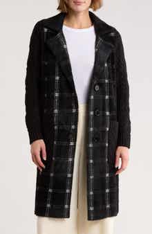 Love Token Plaid Longline Cardigan