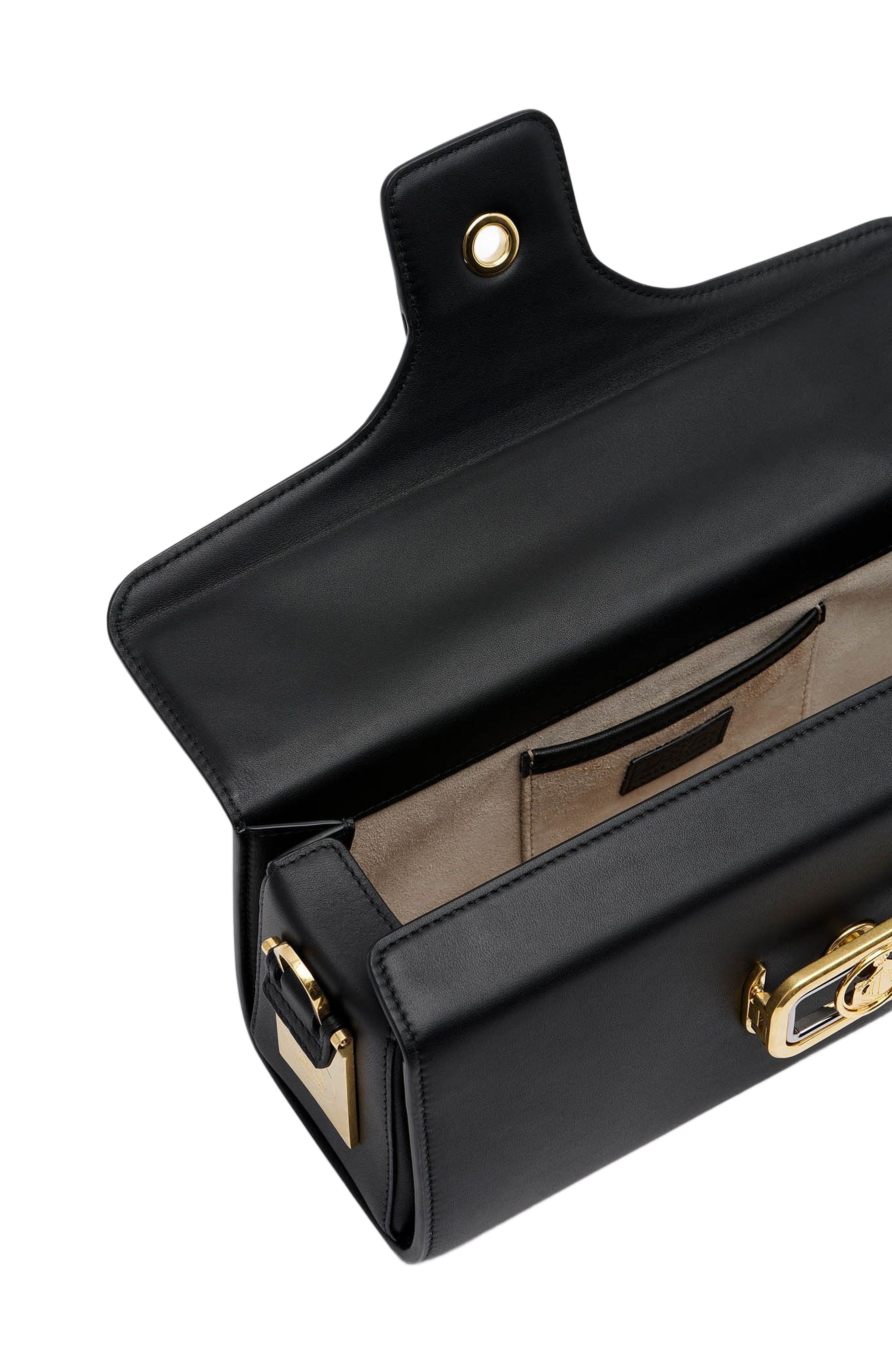 Lanvin Pencil Cat Bag In Box Calf, Alternate, color, Black