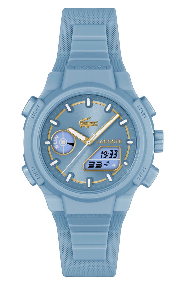 Lacoste LC33 Silicone Strap Watch, 40mm, Alternate, color, Blue
