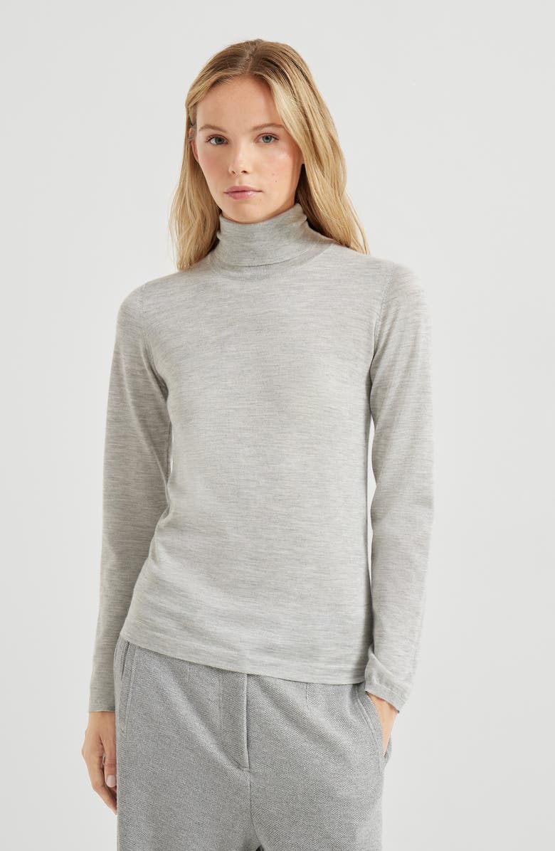 Brunello Cucinelli Lightweight sweater, Alternate, color, Light Grey