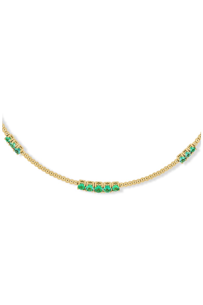 18K Gold El Mar Emerald Choker Necklace (Online Trunk Show), Alternate, color, 18K YELLOW GOLD/ EMERALD