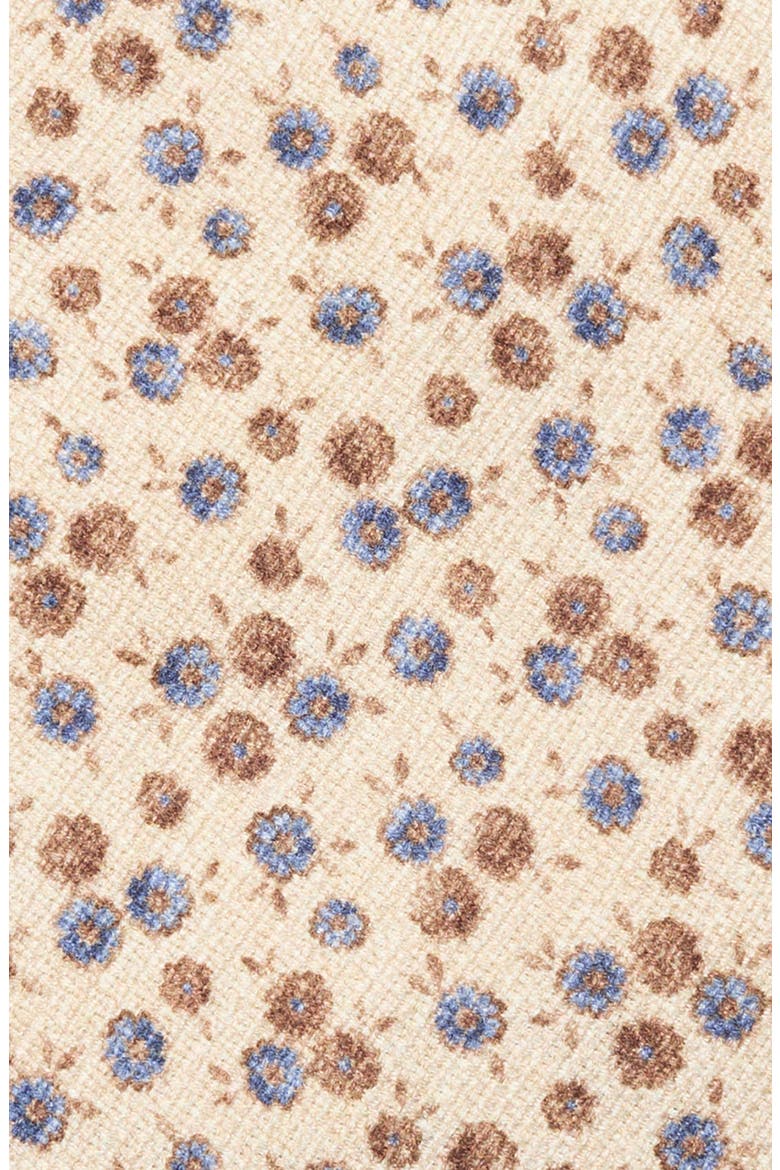 Floral Silk Tie, Alternate, color, DUNE