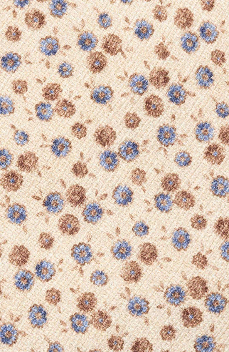 David Donahue Floral Silk Tie, Alternate, color, Dune