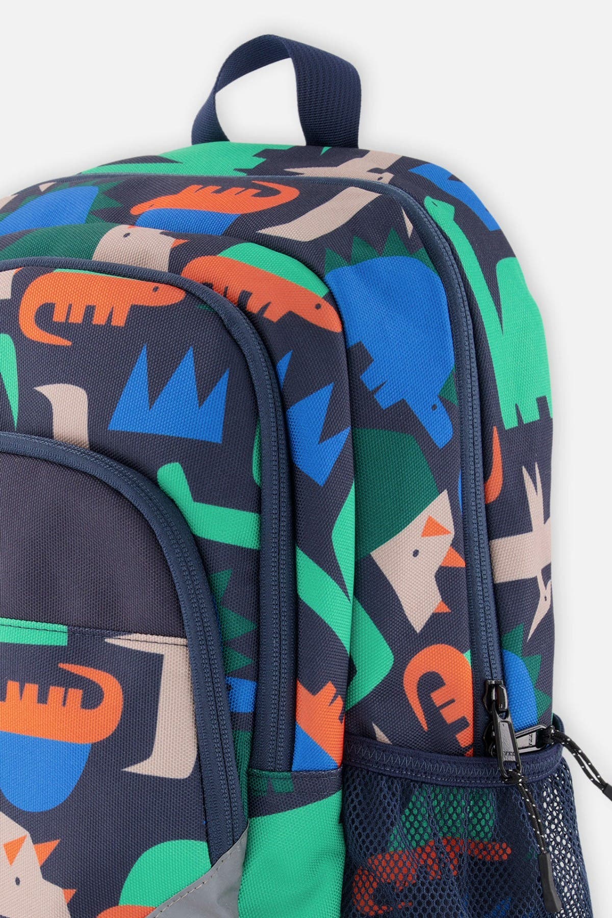 Deux par Deux Dinosaur Lightweight Spacious Backpack, Alternate, color, Navy Dinosaur Print