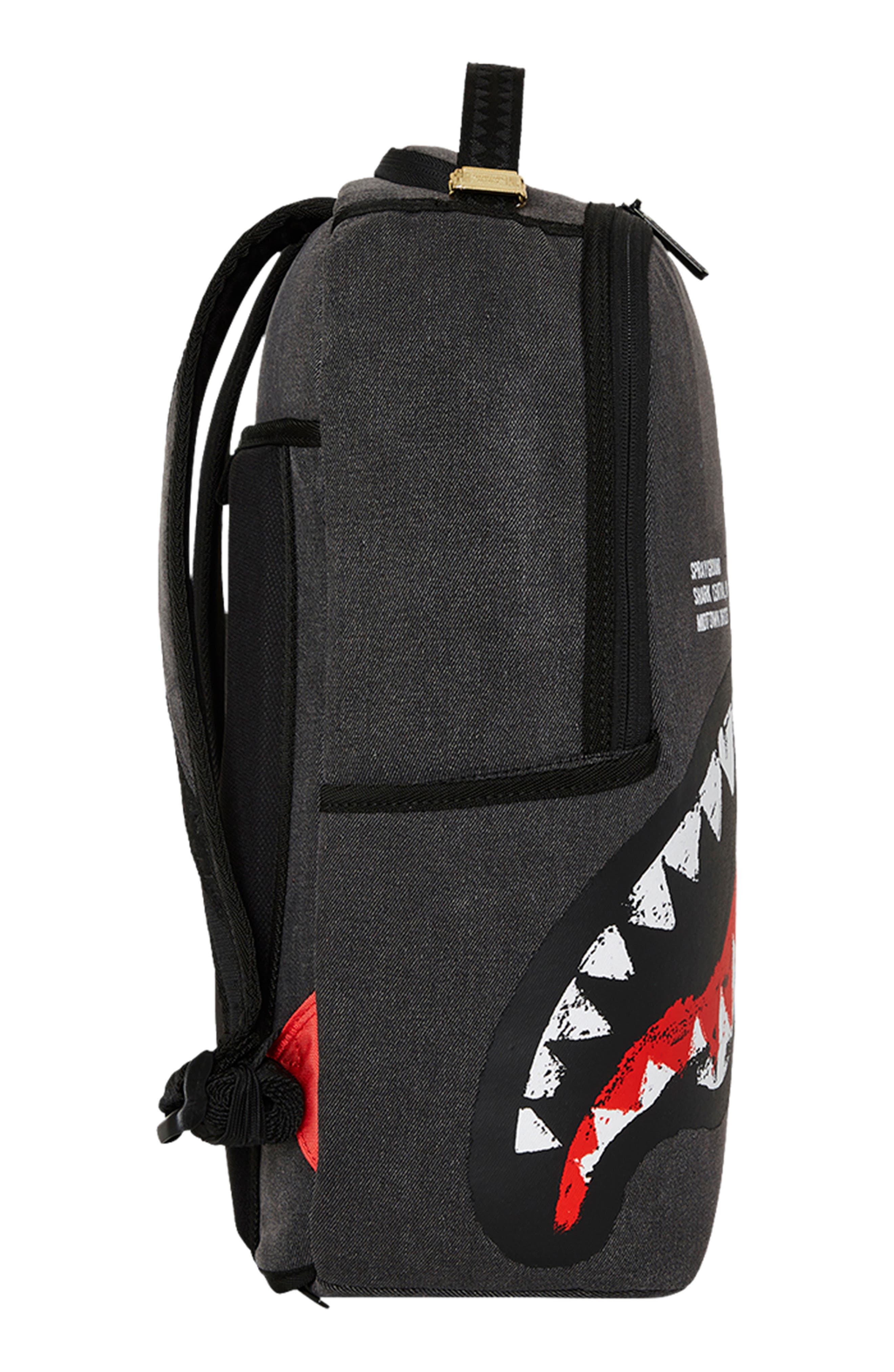 Sprayground Kids' Shark Denim Backpack, Alternate, color, 