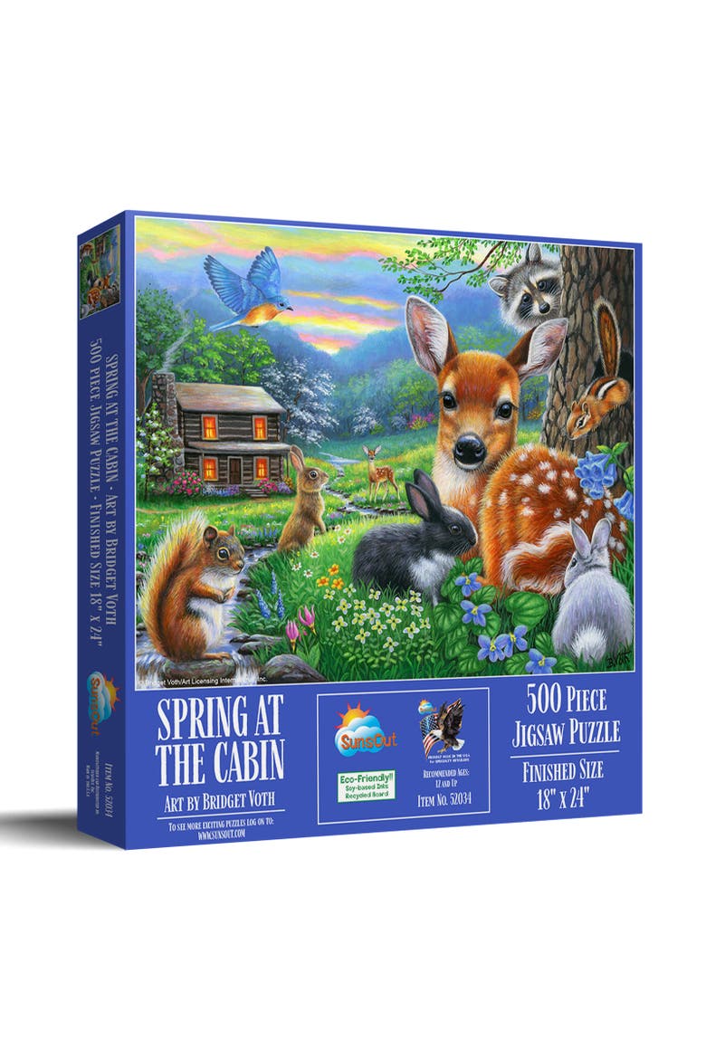Spring at the Cabin 500 piece Jigsaw Puzzle for Adults, Main, color, Multicolor