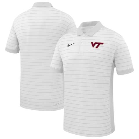 Men's Nike White Virginia Tech Hokies 2025 Early Season Coaches Sideline Victory Stripe Performance Polo