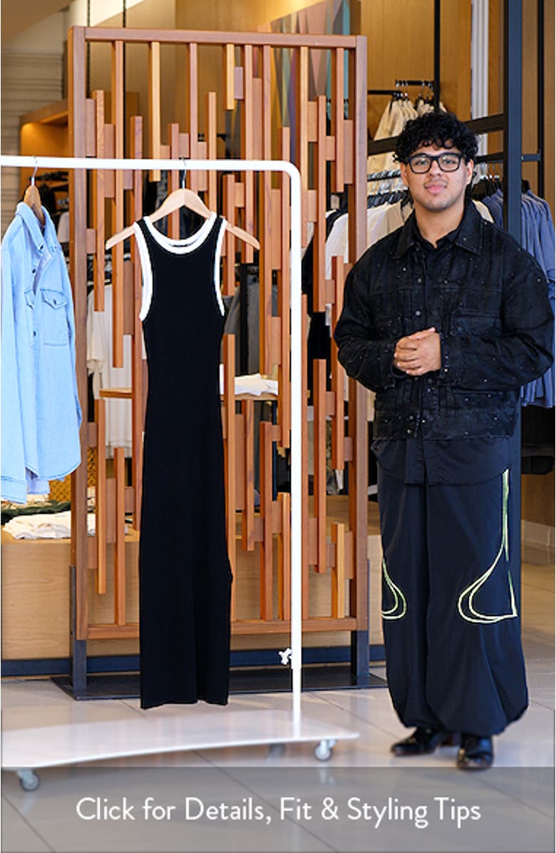 Rue Contrast Trim Cutout Midi Sweater Dress, sales video thumbnail