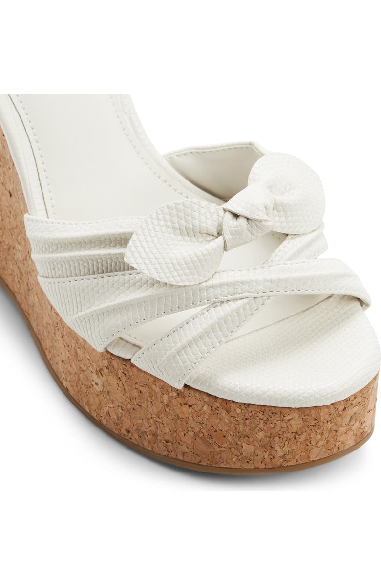 ALDO Tainah Ankle Strap Platform Wedge Sandal, Alternate, color, White/ Bone