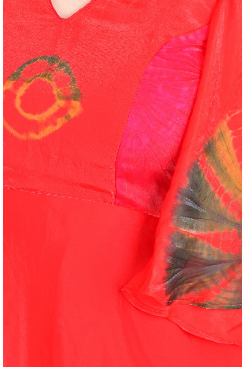 Biha Hand Tie Dye Mini Sundress, Alternate, color, Red