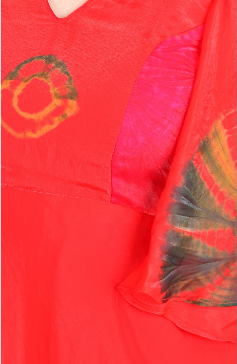 RAAS Biha Hand Tie Dye Mini Sundress, Alternate, color, Red