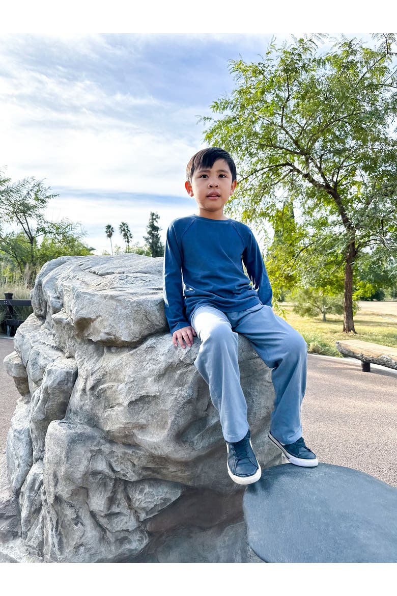 Boys Super-Soft 100% Organic Cotton Raglan Long Sleeve Tee, Alternate, color, Forest Green