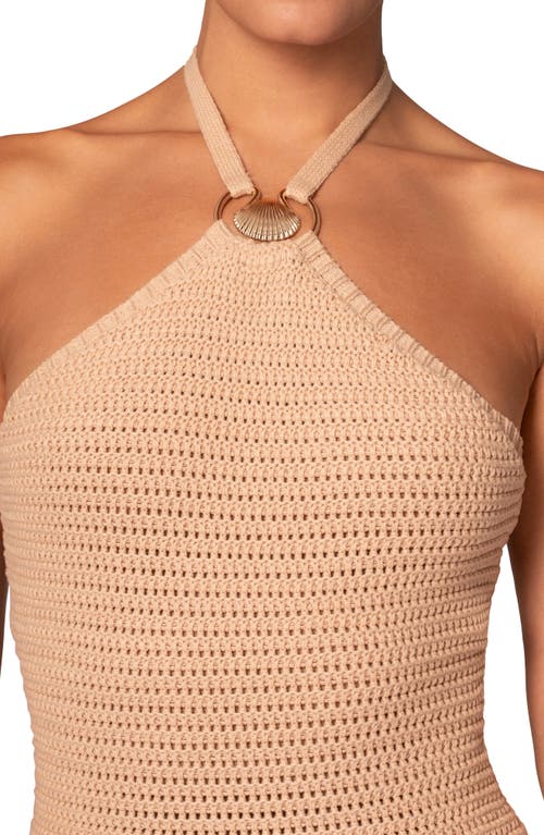 Jluxlabel Overseas Halter Maxi Dress In Beige