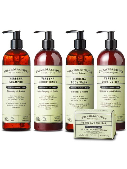 Verbena Luxury Bundle - Shampoo, Conditioner, Body Wash, Body Lotion, Body Bar