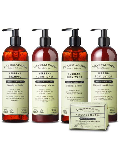 Pharmacopia Natural Bodycare Verbena Luxury Bundle - Shampoo, Conditioner, Body Wash, Body Lotion, Body Bar in None at Nordstrom
