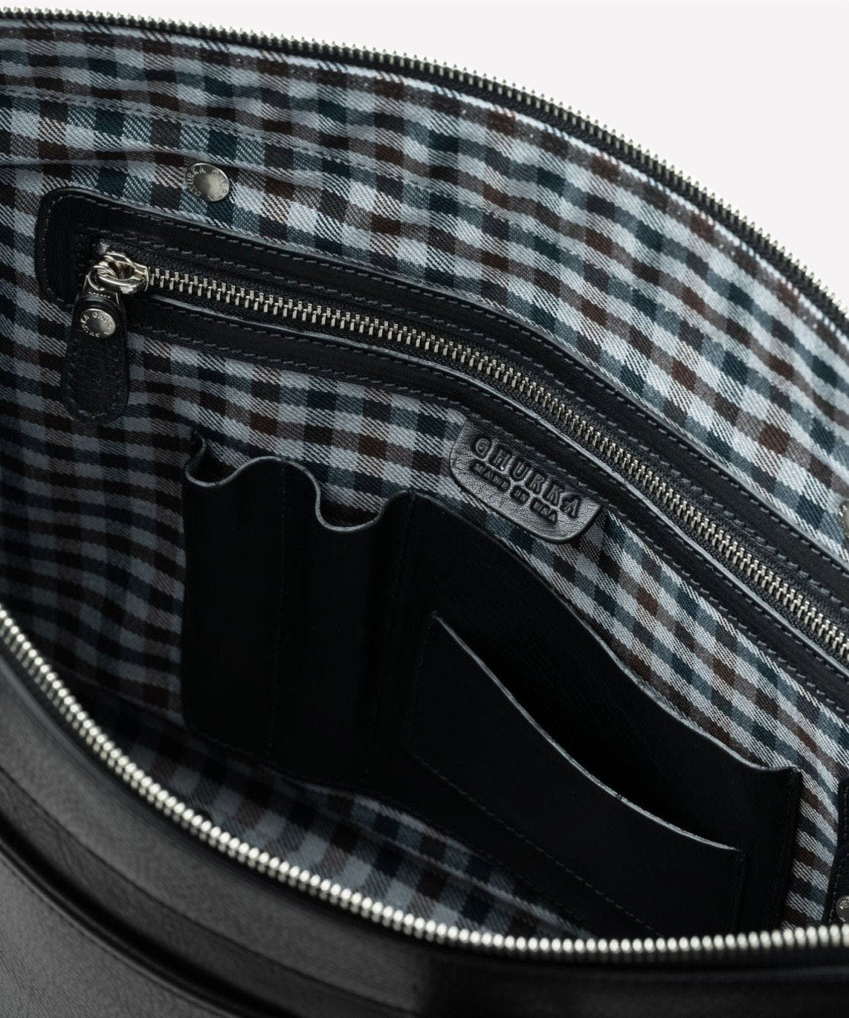 Ghurka Examiner No. 5, Alternate, color, Vintage Black Leather