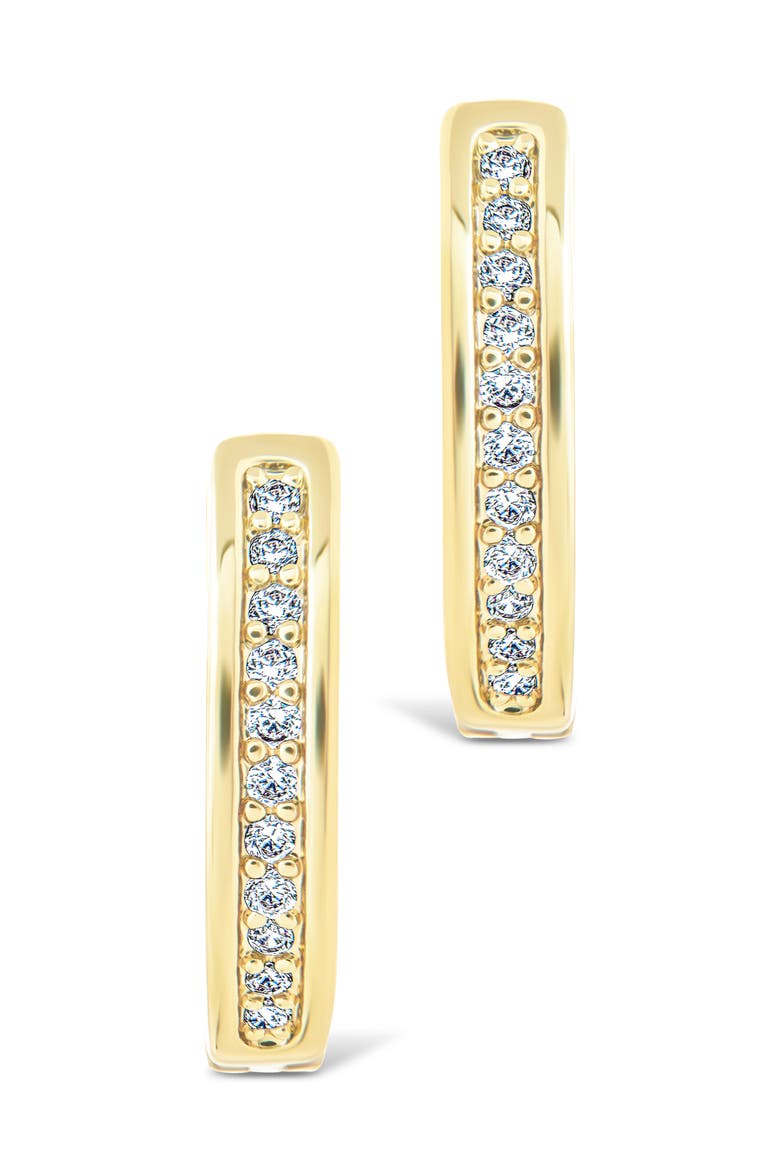 Rachel Cubic Zirconia Micro Hoop Earrings, Alternate, color, GOLD