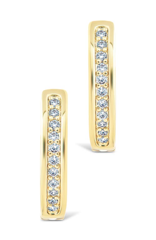 Sterling Forever Rachel Cubic Zirconia Micro Hoop Earrings In Gold