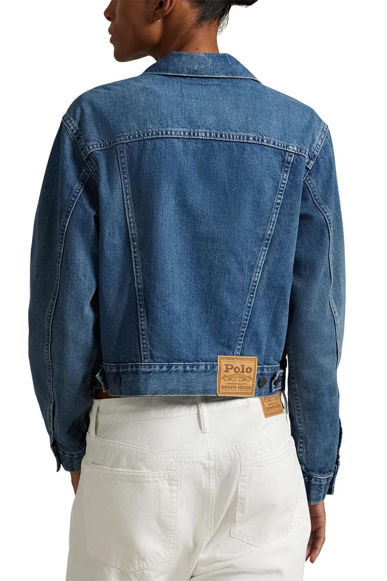 Denim Trucker Jacket, Alternate, color, MEUSE WASH