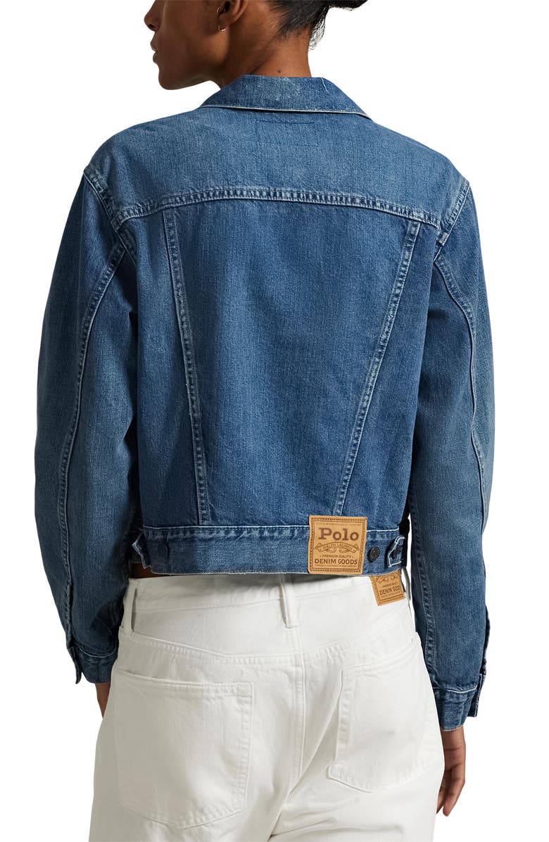 Polo Ralph Lauren Denim Trucker Jacket, Alternate, color, Meuse Wash