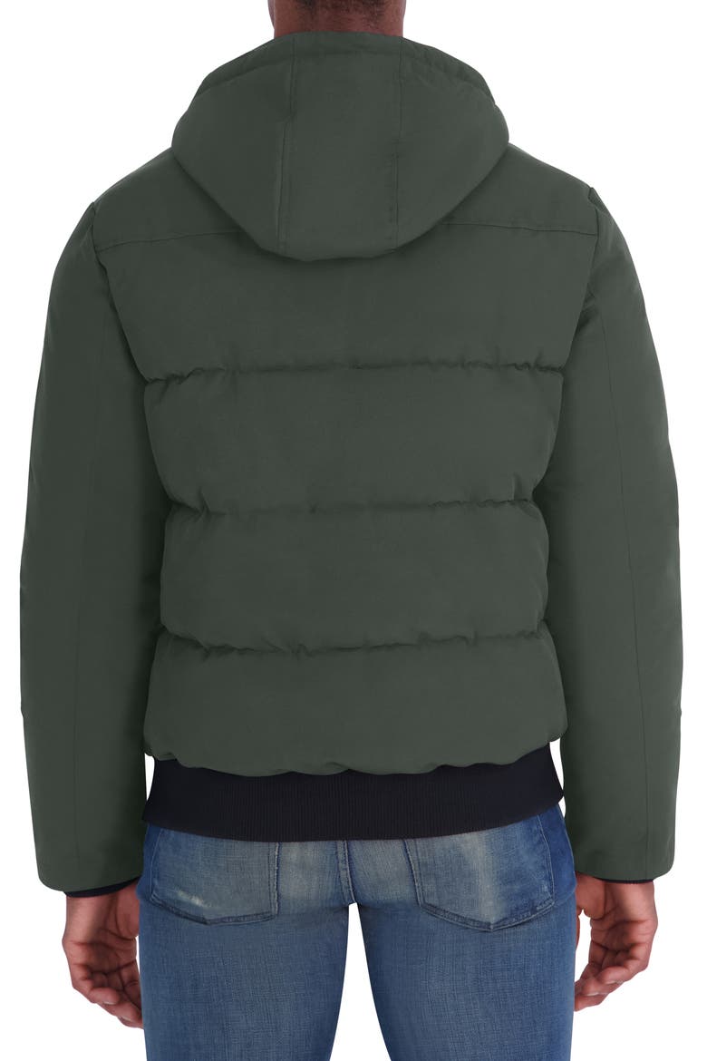 Mixed Quilted Bomber Jacket, Alternate, color, DKFOREST