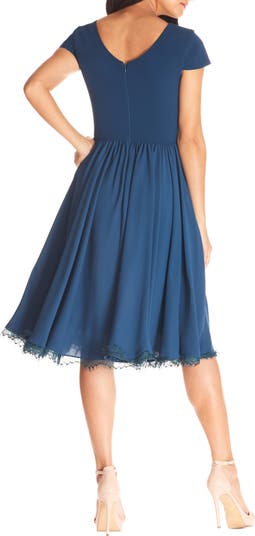 Corey Chiffon Fit & Flare Cocktail Dress