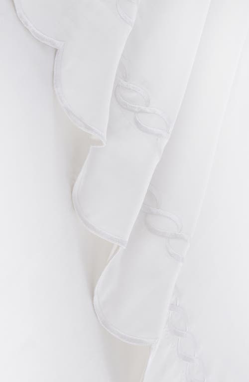 Melange Home Scallop Rope 600 Thread Count Sheet Set In White
