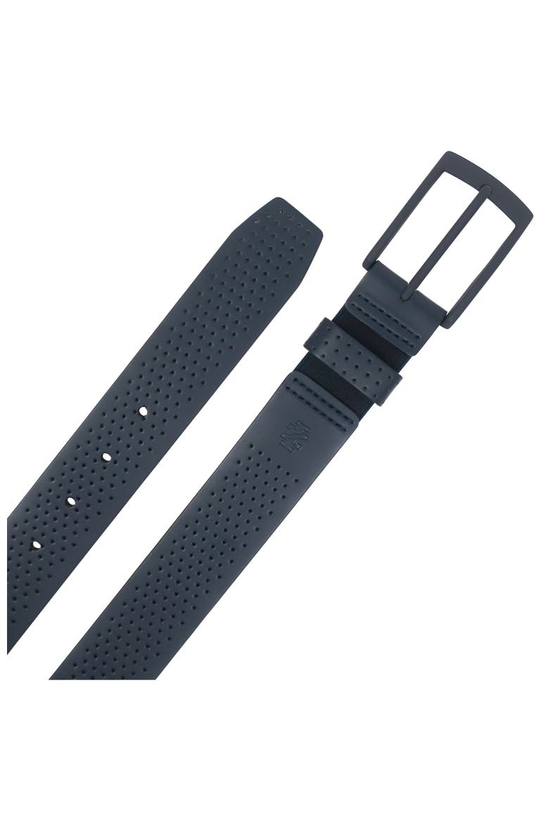 Comfort Stretch Perforated Leather Golf Belt, Alternate, color, Navy