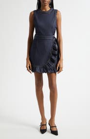Cinq à Sept Guipure Lace Trim Mahlia Apron Dress