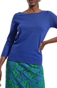 Isaac Mizrahi New York Stripe Scoop Neck Sweater