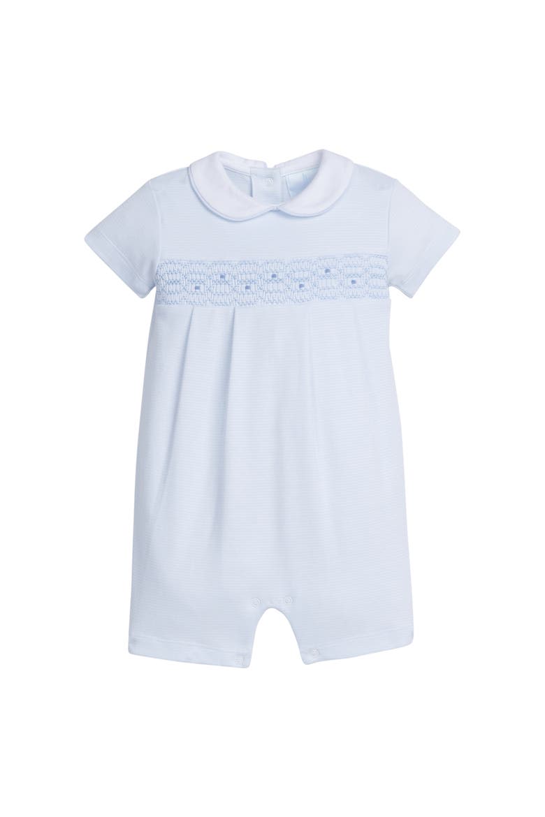 Kids' Smocked Ream Romper, Main, color, Blue Geo