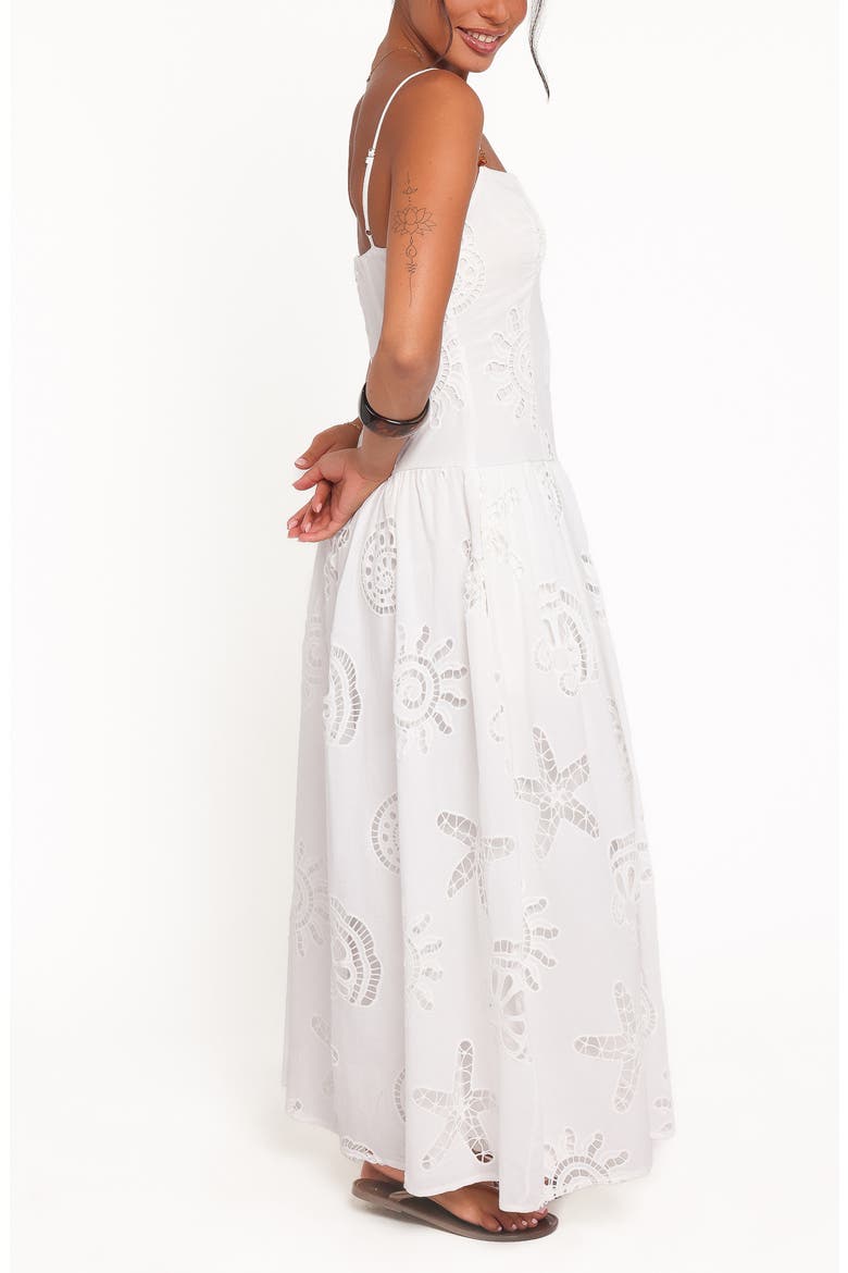 Hollywell Openwork Embroidered Maxi Dress, Alternate, color, WHITE SEASHELL BRODERIE