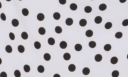 Renee C Polka Dot Cowl Neck Cap Sleeve Jersey Top In Multi