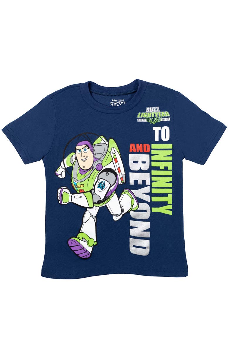 Disney Buzz Lightyear Toy Story T-Shirt & Mesh Shorts Set, Alternate, color, Blue/Gray