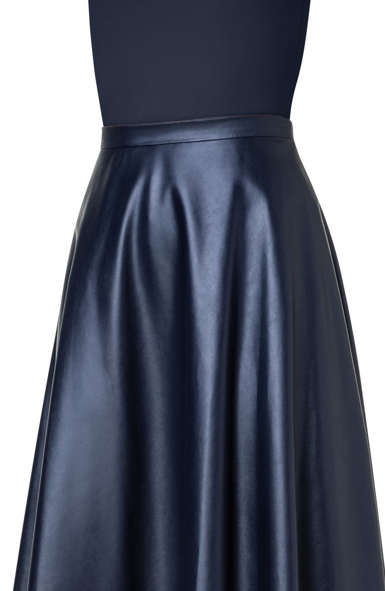 Akris punto Faux Leather Skirt, Alternate, color,