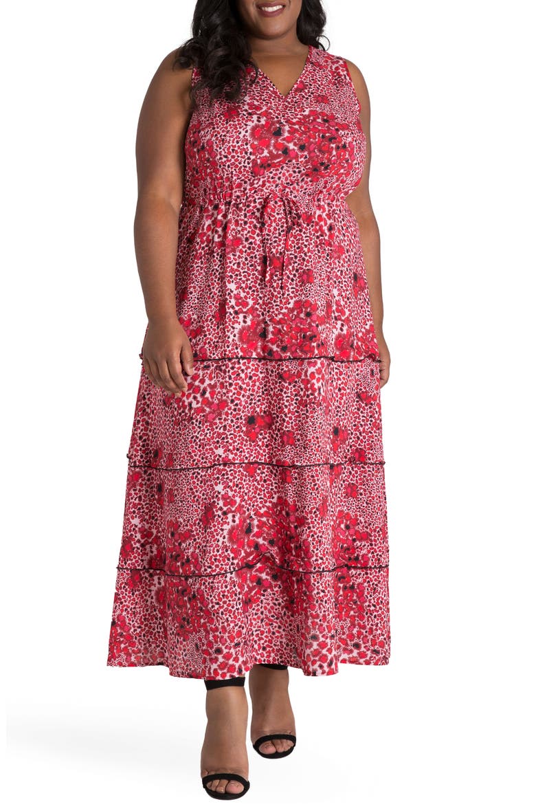 Salena Maxi Dress, Main, color, RED