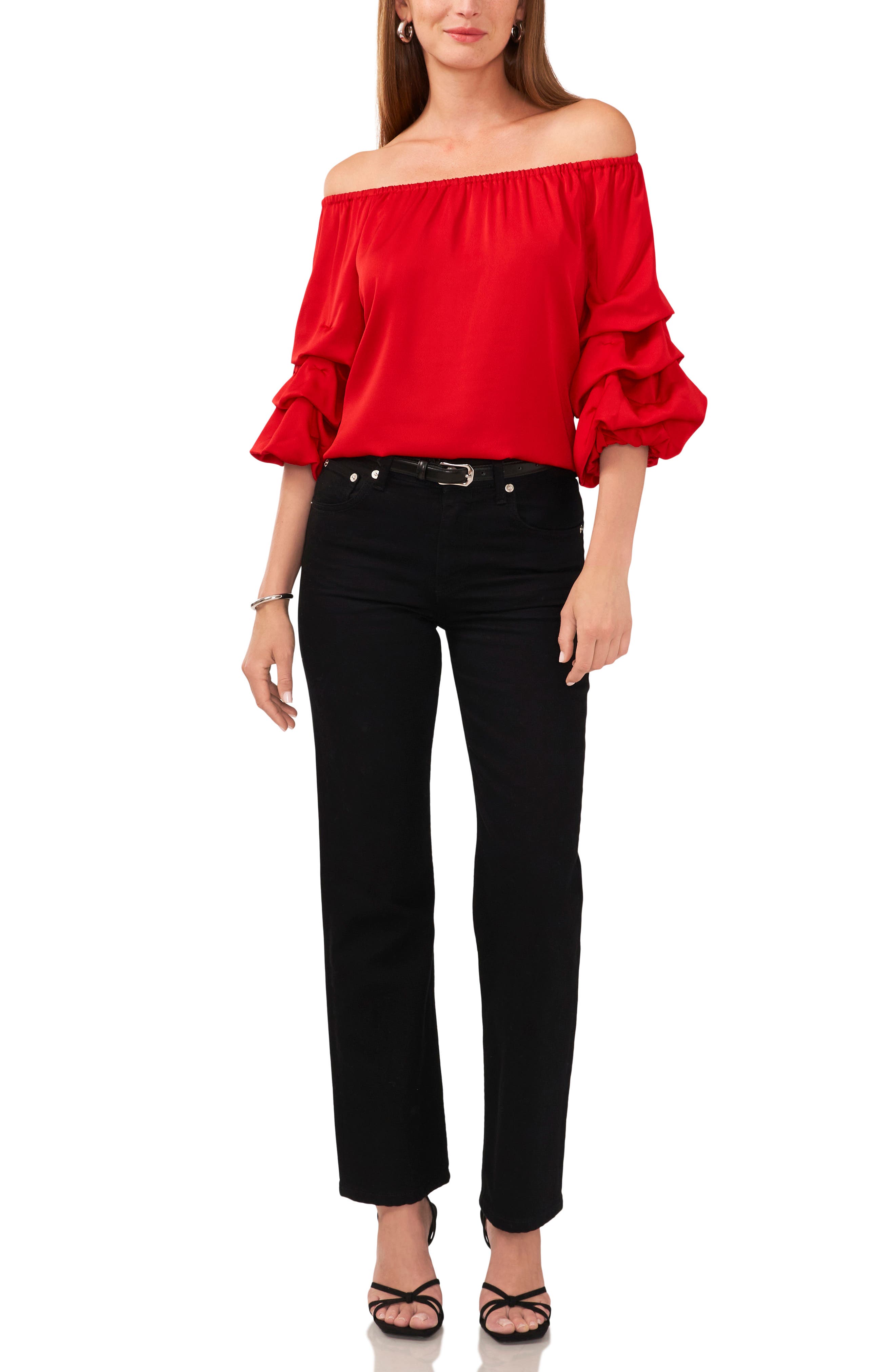 vince camuto bubble sleeve blouse