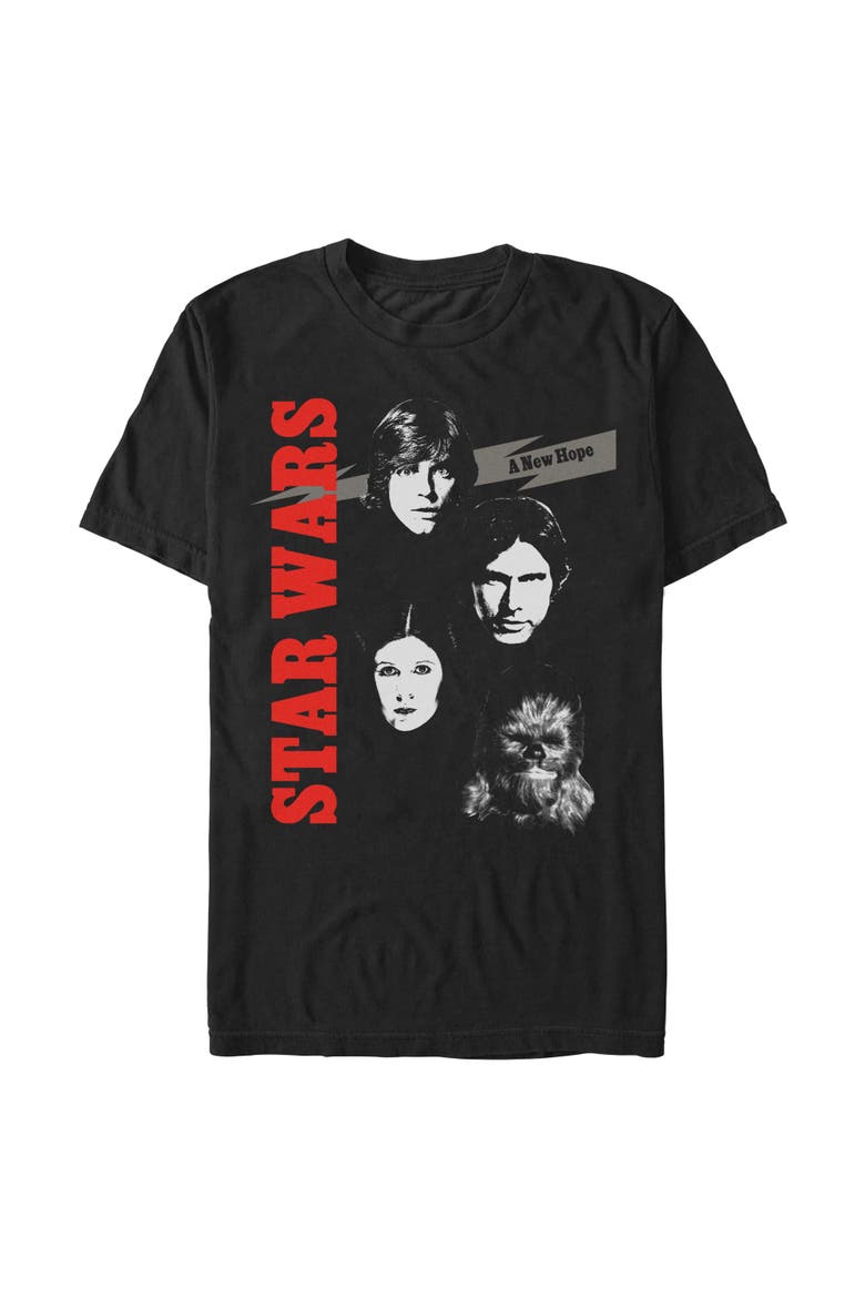 Men's Star Wars A New Hope Retro Faces Poster  Graphic T-Shirt, Alternate, color, Black