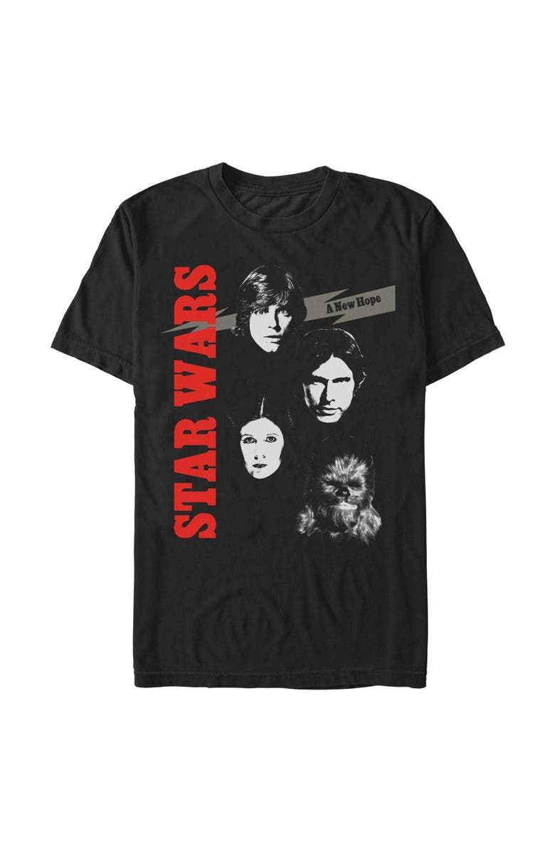 Star Wars: A New Hope Men's Star Wars A New Hope Retro Faces Poster Graphic T-Shirt, Alternate, color, Black