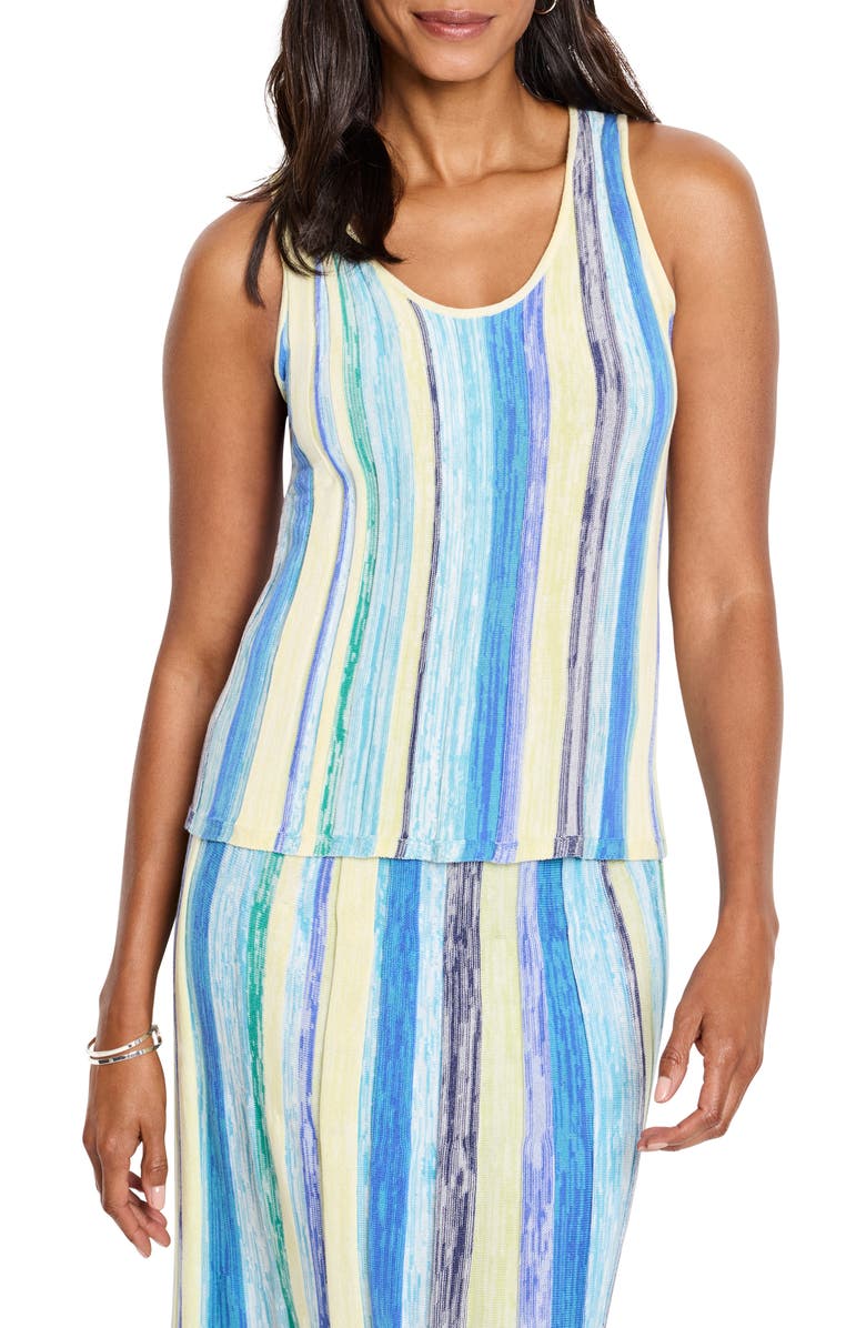 NIC+ZOE Coast Crush Tank, Main, color, Blue Multi