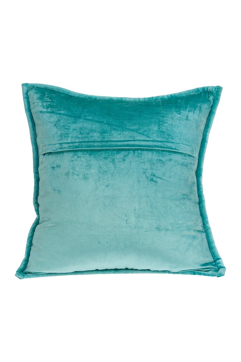 Gorty Transitional Solid Quilted Pillow - 20" x 20" - Aqua, Alternate, color, AQUA