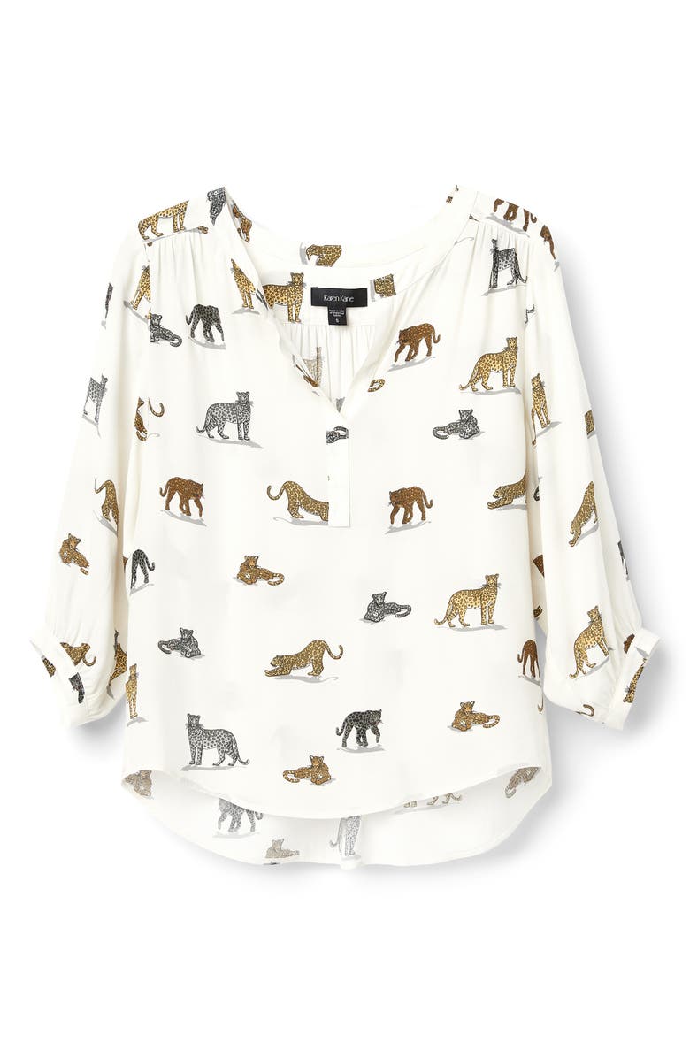 Karen Kane Cheetah Print Blouse, Alternate, color,