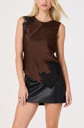 ASTR the Label Beth Lace Detailed Asymmetric Top