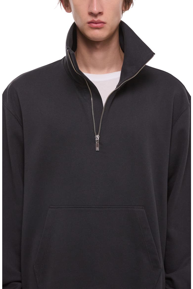 Quarter Zip Sweatshirt, Alternate, color, VINTAGE BLACK