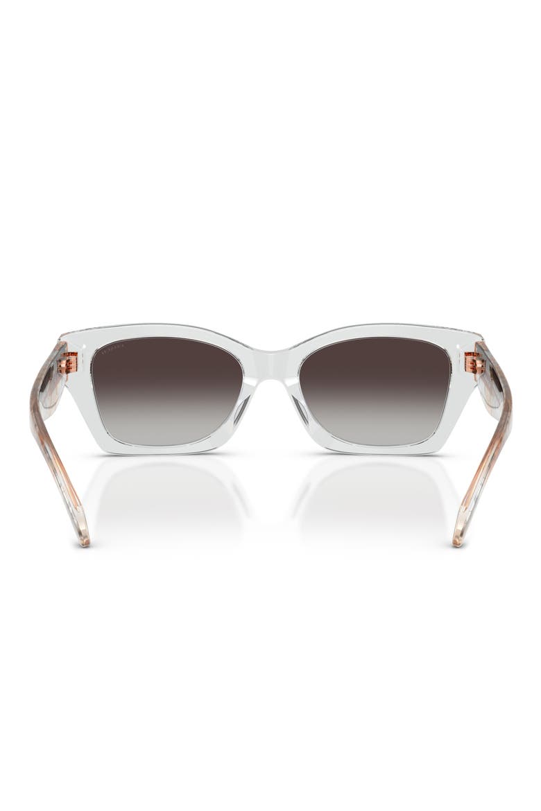 54mm Gradient Rectangular Sunglasses, Alternate, color, TRANSPARENT GREY / GREY